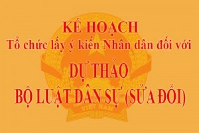 Nghị Quyết  Về việc tổ chức lấy ý kiến Nhân dân đối với  dự thảo Bộ luật dân sự (sửa đổi)